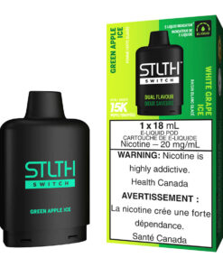 STLTH Switch E-Liquid Pod Pack - Green Apple Ice And White Grape Ice
