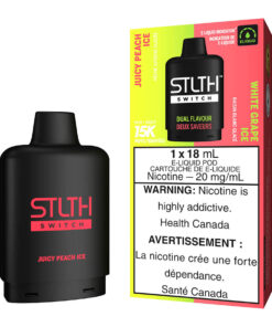STLTH Switch E-Liquid Pod Pack - Juicy Peach Ice And White Grape Ice