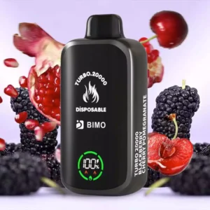bimo turbo 20000 puffs blackberry cherry pomegranate.webp