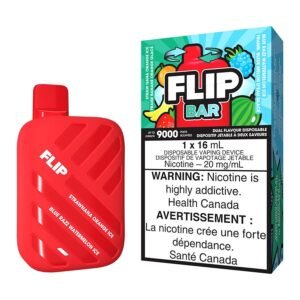 flip bar disposable vape device straw nana orange ice and blue razz watermelon ice.jpg