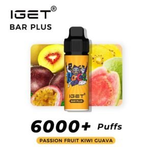 iget bar plus passion fruit kiwi guava 6000 puffs the vape bar iget vapes australia 1.jpg