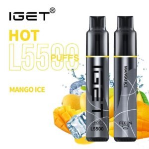 iget hot l5500 mango ice 5500 puff disposable vape australia the vape bar buy iget vape online.jpg