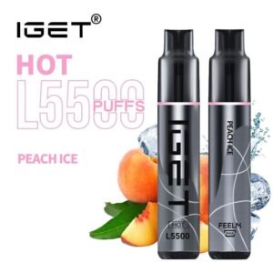 iget hot l5500 peach ice 5500 puff disposable vape australia the vape bar buy iget vape online 1.jpg