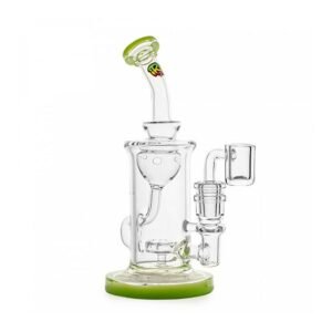 irie 6 75 klein incycler with ufo perc rig lime green.jpg