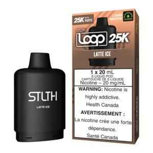 stlth loop 25k e liquid pod pack latte ice.jpg