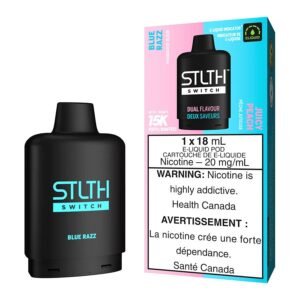 stlth switch e liquid pod pack blue razz and juicy peach.jpg
